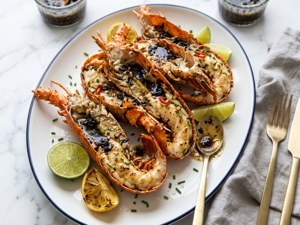 Grilled Moreton Bay Bugs with Noosa Black Garlic Butter
