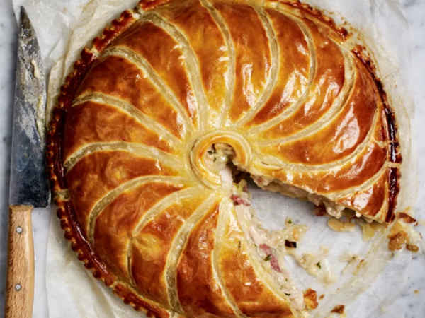 Chicken & Leek Pie (Pithiver) with Black Garlic