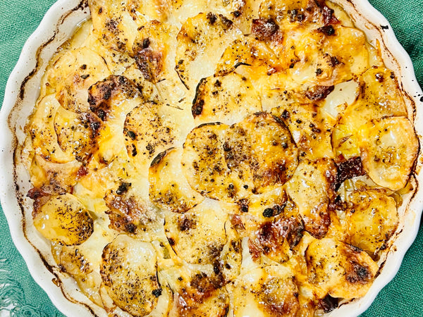 Potato Galette with Duck Fat & Black Garlic