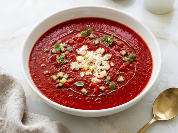 Gazpacho with Black Garlic