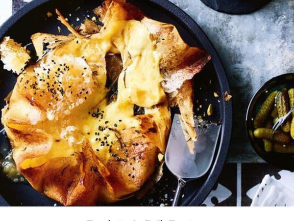 Raclette in Brik Pastry with Rosemary & Black Garlic