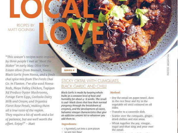 Celebrity Chef Matt Golinski’s Sticky Oxtail with Cumquats, Black Garlic & Chilli