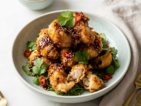 Crispy Black Garlic Honey & Soy Moreton Bay Bugs