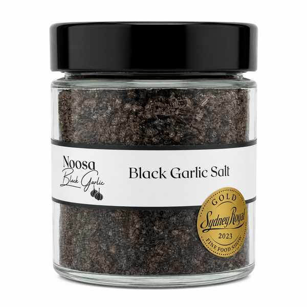 Large 250 g Black Garlic Salt | Noosa Black Garlic